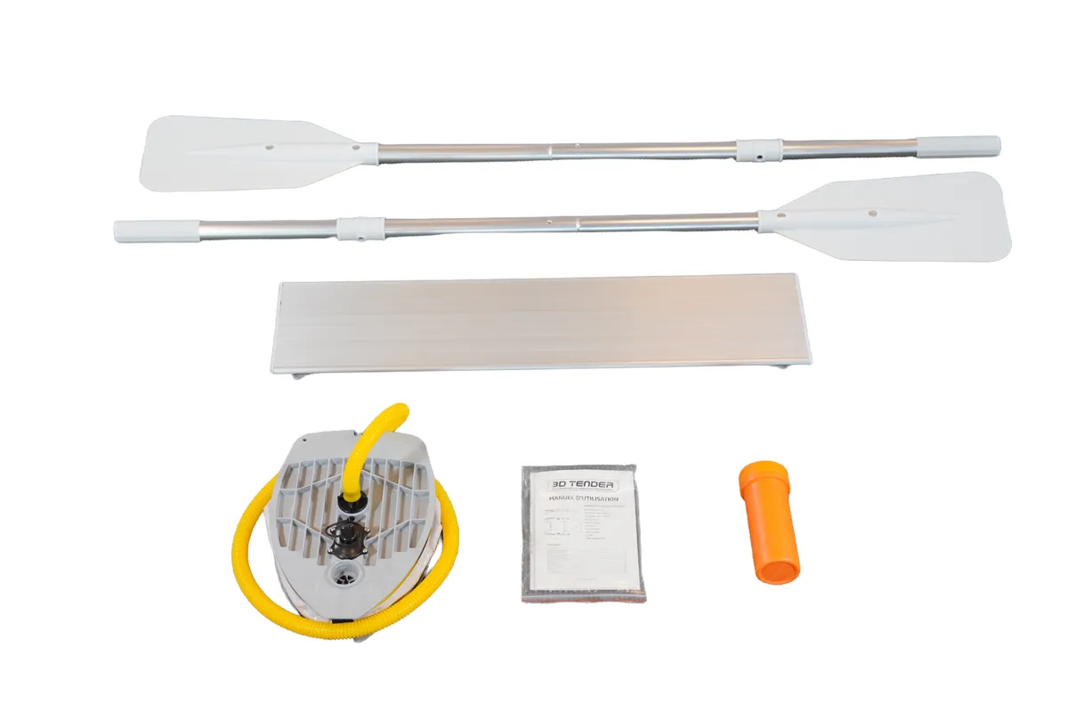3D Tender Superlight Twin Air 290: Boat accessories: paddles, pump and manual