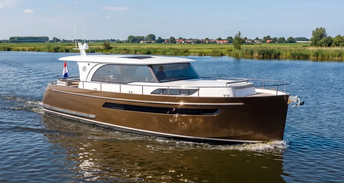 Babro Yachting Tridente 40 OC: Boat cruising on a river