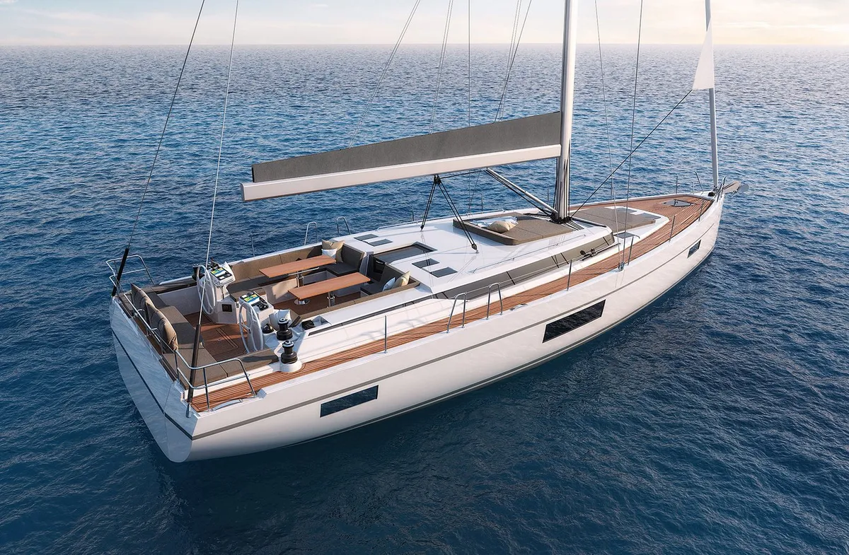 Bavaria C57: Sailing boat at sea