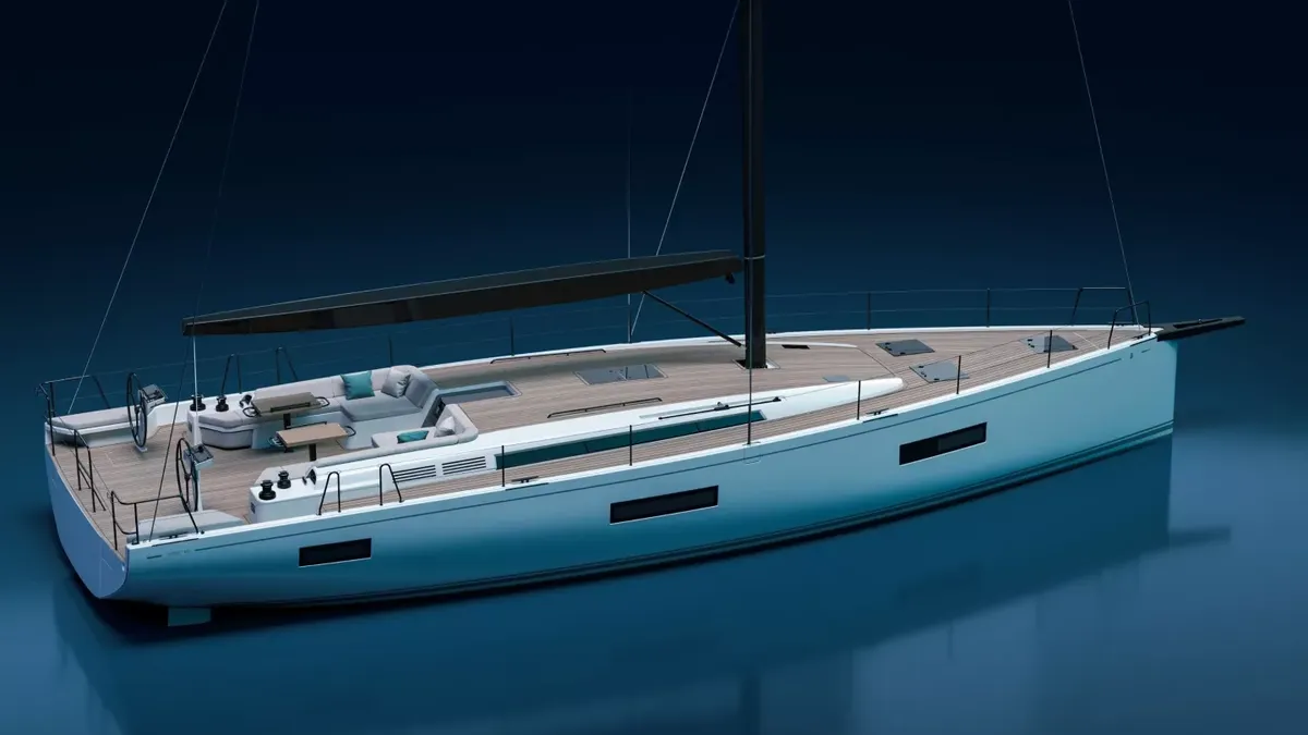 Beneteau First 60: Segelboot mit Deck und Sitzbereich