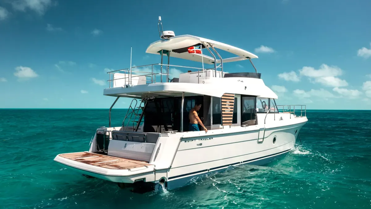Beneteau Swift Trawler 48: Kreuzfahrt mit einer Motoryacht auf dem Meer