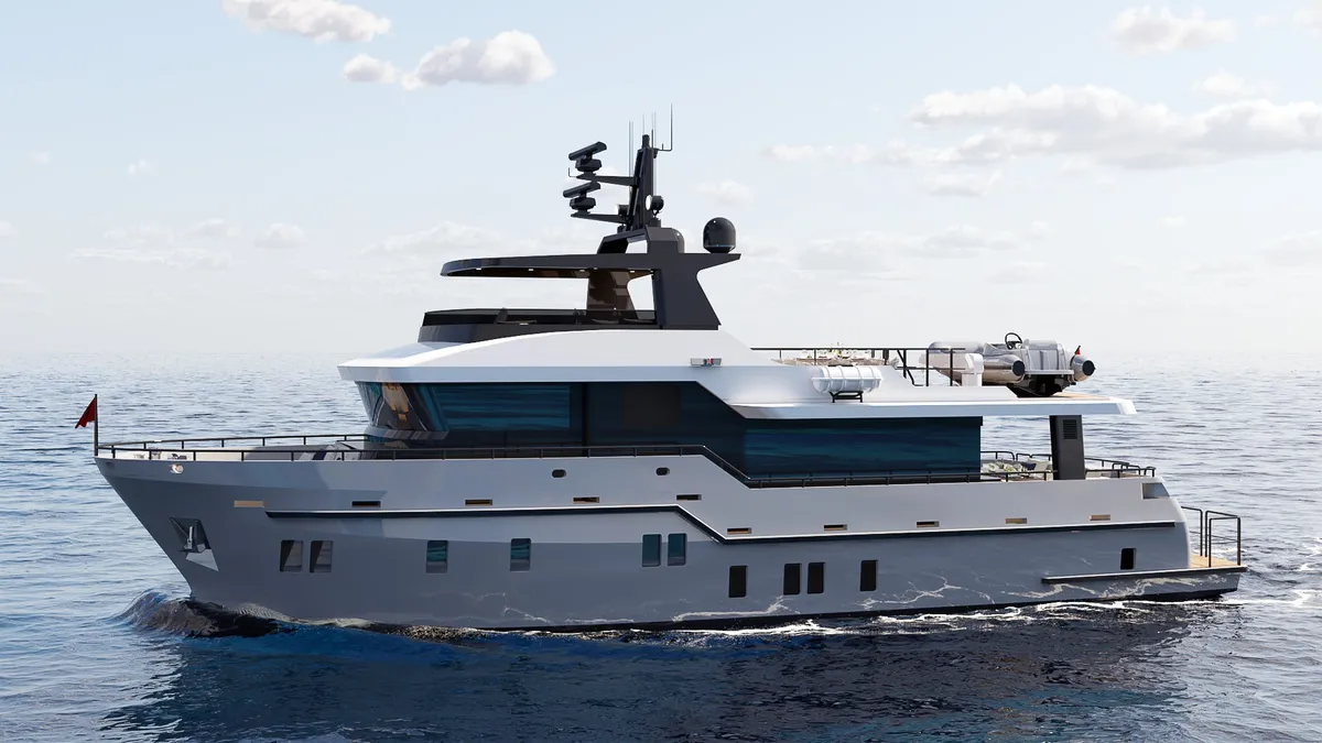 Bering Yachts B77: Kreuzfahrt mit einer Motoryacht auf dem Meer