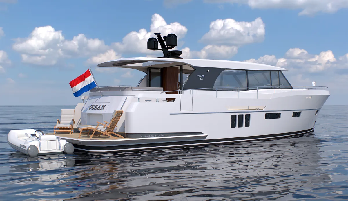 Boarncruiser 58 Ocean Coupe: Yacht en mer avec une annexe