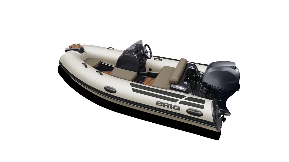 Brig Eagle 3.5: Rubber dinghy with an outboard motor, top view