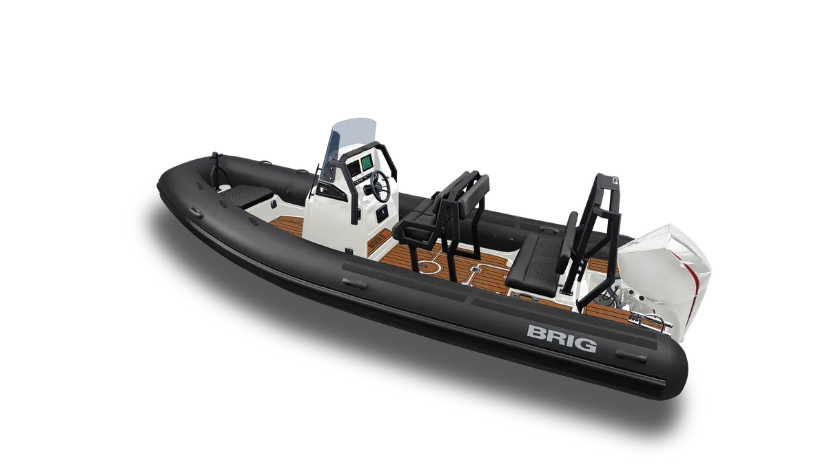 Brig Navigator 20: Rubber dinghy with steering console, top view
