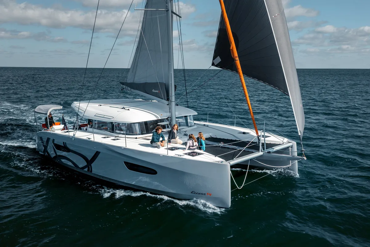 Excess Catamarans 14: Catamaran sailing at sea