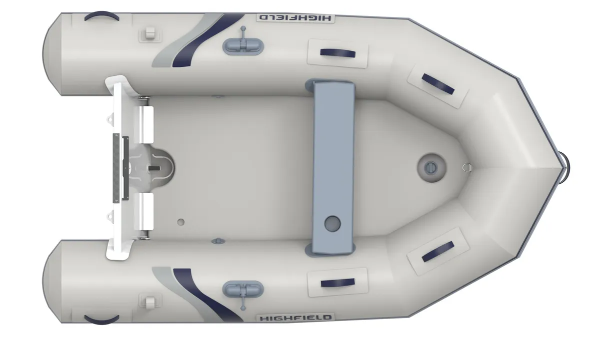 Highfield Boats Roll Up 250: Top view of an inflatable boat without an engine