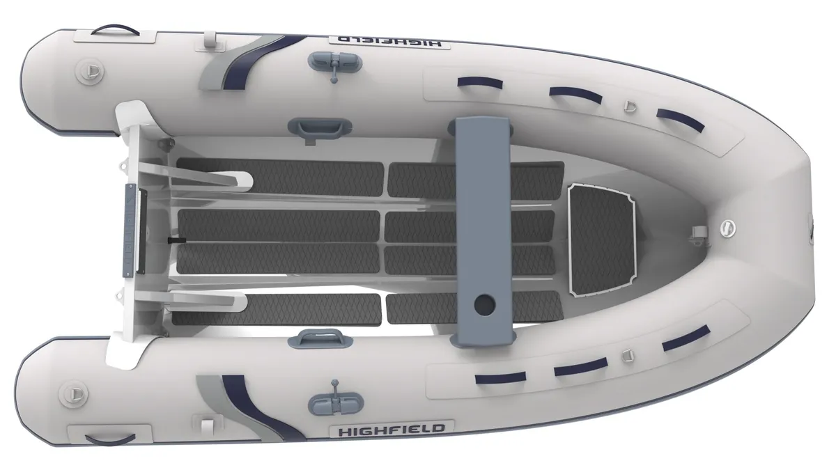 Highfield Boats Ultralite 290: Inflatable boat photographed from above