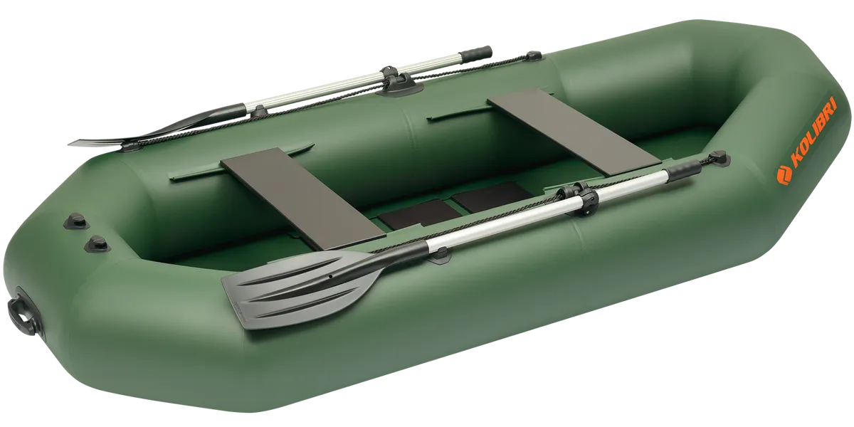 Kolibri K-290T: Inflatable boat with paddle on a white background