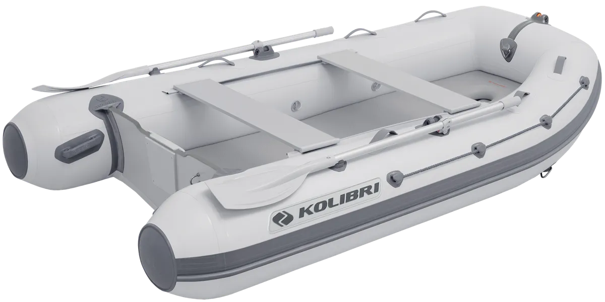 Kolibri KM-300DXL: Inflatable boat with oars and benches