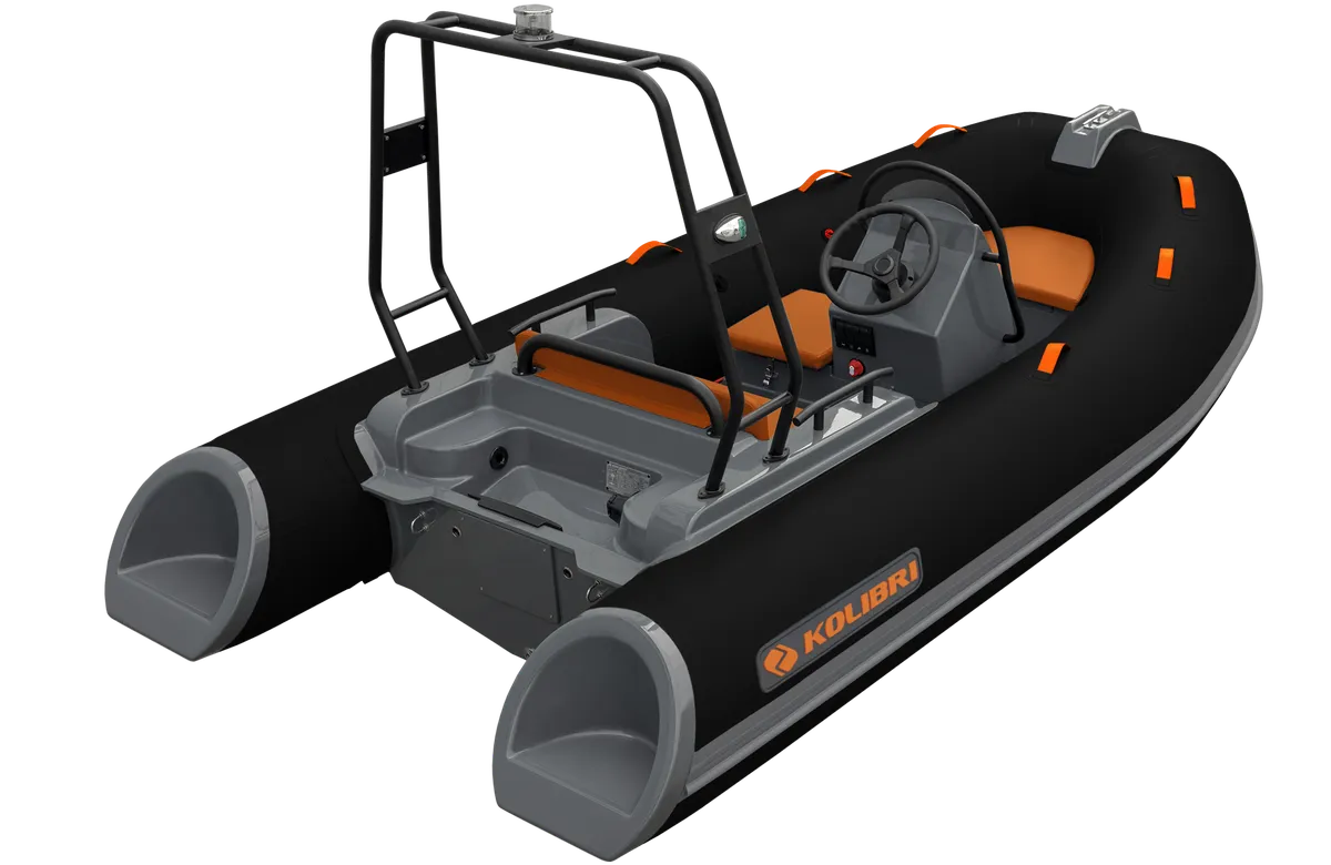 Kolibri W360UT: Rubber dinghy with steering wheel and seats
