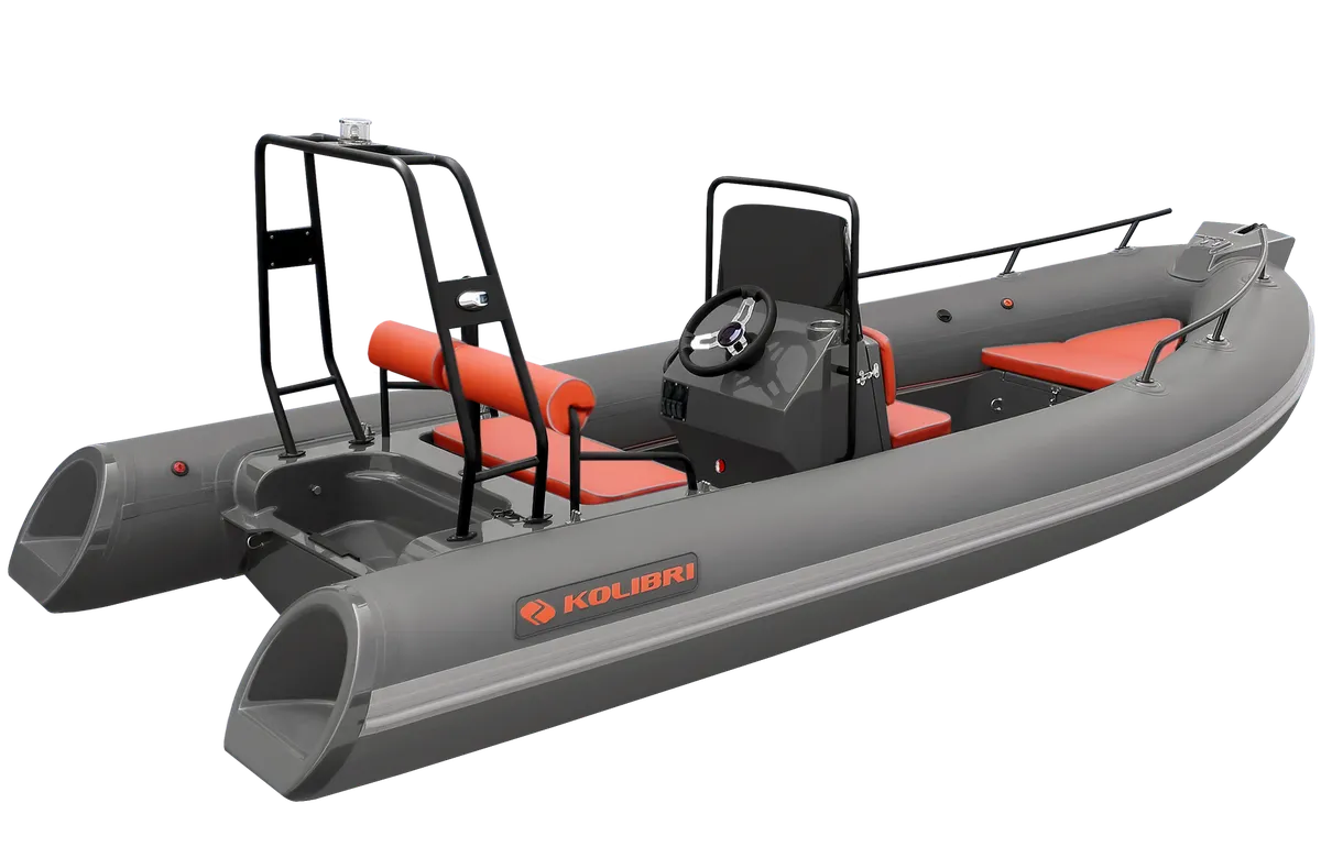 Kolibri W500UT: Rubber dinghy with red seats