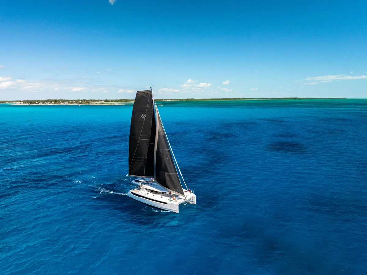 Leopard Catamarans 52: Catamaran sailing at sea