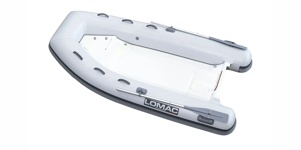 Lomac Tender 300: Inflatable boat, rubber dinghy with oars