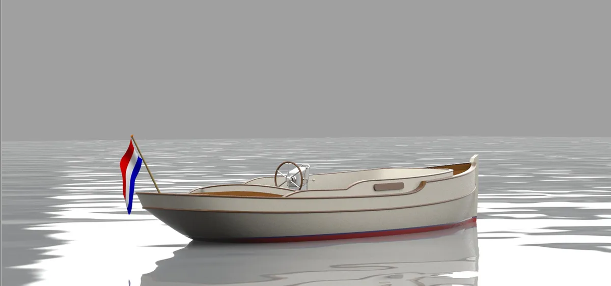 Menken Maritiem Henley28: White sloop flying the Dutch flag