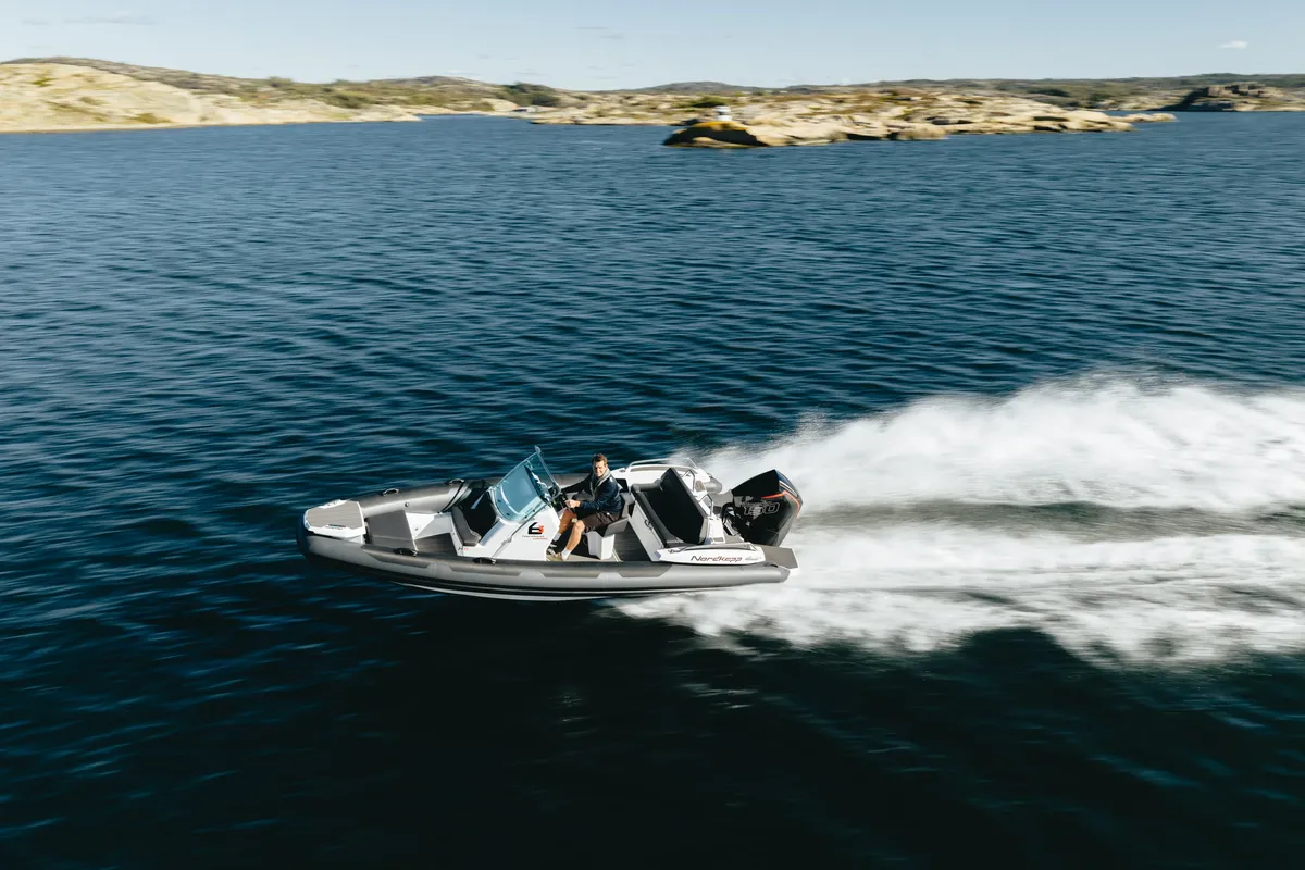 Nordkapp Boats Airborne 6.3: Speedboat cruising at sea