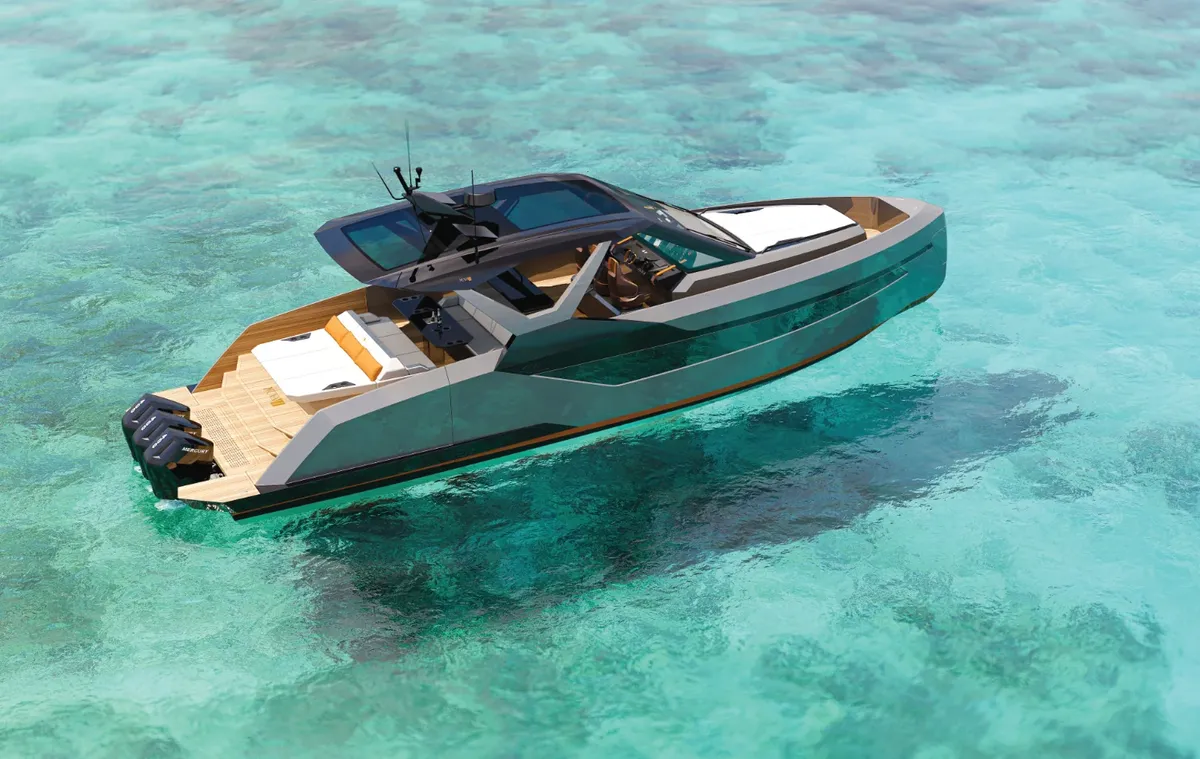 NUVA Yachts M14: Luxury motorboat on turquoise water