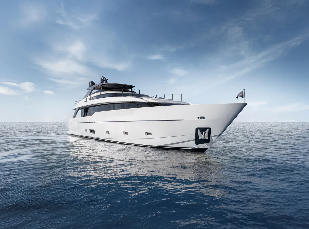 Sanlorenzo SL90A: Weiße Yacht auf dem Meer