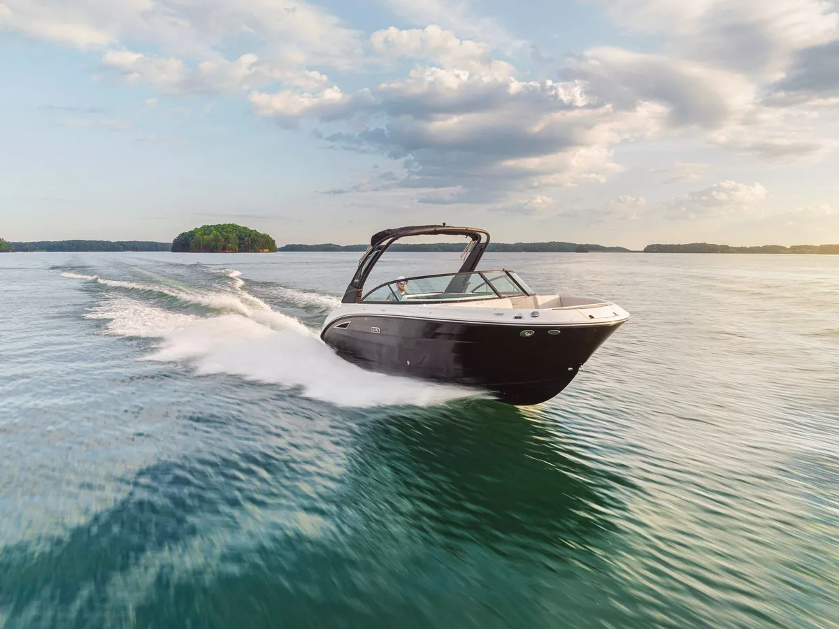 Sea Ray SDX 250: Bootsfahrt auf einem See
