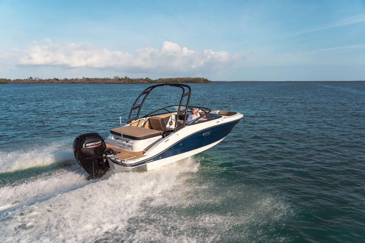 Sea Ray SPX 190 Outboard: Boat cruising at sea