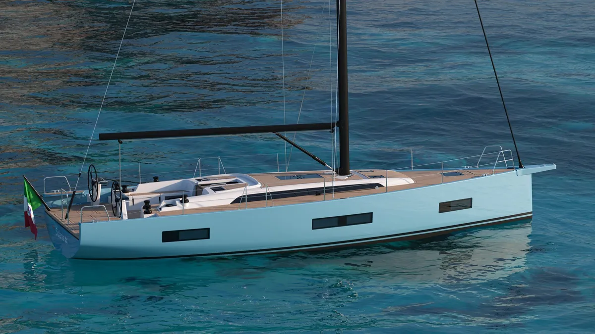 Solaris Yachts 44: Sailing boat moored at sea
