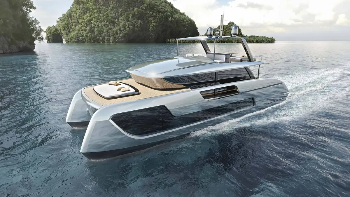 Sunreef Yachts 66 Ultima: Katamaranfahrt in der Nähe einer Insel