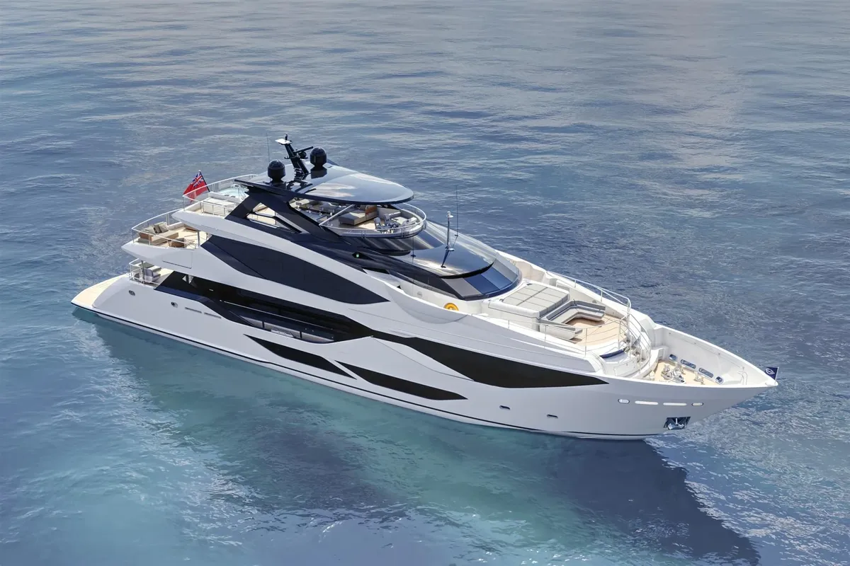 Sunseeker 134 Superyacht: Luxusyacht-Kreuzfahrt auf dem Meer
