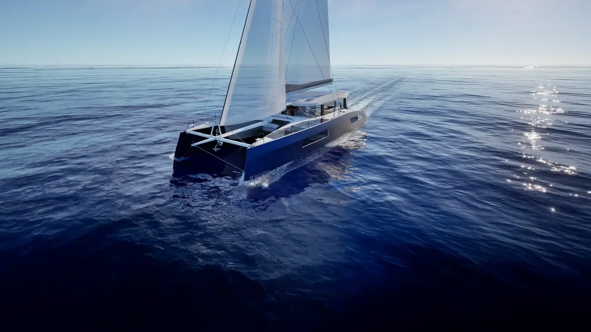 Windelo 62: Sailing boat at sea