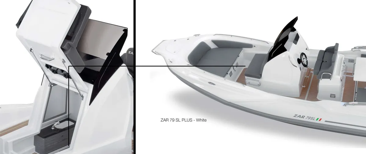 Zar Formenti 79 SL Plus: Console with storage compartment and cockpit
